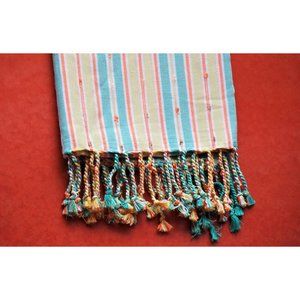 4 Green Yellow Bohemian Towels - 100% Turkish Cotton Beach Bath Towel